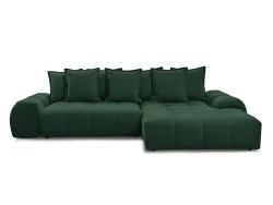 Ecksofa BOBOCHIC EVEREST Stoff mit Textur grün