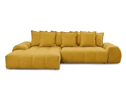 Ecksofa BOBOCHIC EVEREST Stoff mit Textur gelb