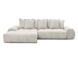 Ecksofa BOBOCHIC EVEREST Stoff mit Textur beige