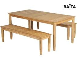 Gartenset mit Tisch und Bank SAFARI Massives Holz holz