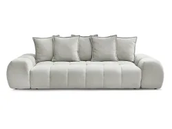 3er Sofa BOBOCHIC EVEREST Stoff mit Textur hellgrau