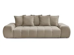 3er Sofa BOBOCHIC EVEREST Stoff mit Textur taupe