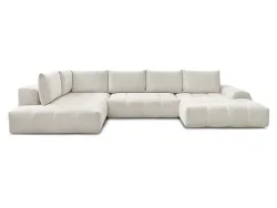 Wohnlandschaft BOBOCHIC EVEREST Stoff chiniert weiss