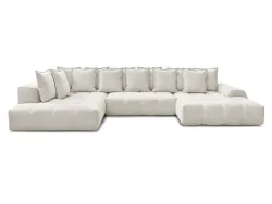 Wohnlandschaft BOBOCHIC EVEREST Stoff chiniert weiss