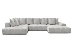 Wohnlandschaft BOBOCHIC EVEREST Stoff chiniert hellgrau
