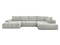 Wohnlandschaft BOBOCHIC EVEREST Stoff mit Textur hellgrau