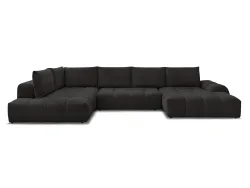 Wohnlandschaft BOBOCHIC EVEREST Stoff mit Textur schwarz