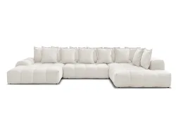 Wohnlandschaft BOBOCHIC EVEREST Stoff mit Textur weiss