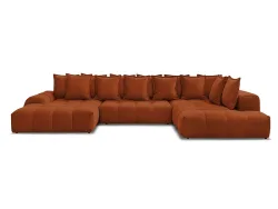Wohnlandschaft BOBOCHIC EVEREST Stoff mit Textur orange