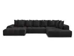 Wohnlandschaft BOBOCHIC EVEREST Stoff mit Textur schwarz