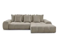 Ecksofa BOBOCHIC EVEREST Stoff chiniert taupe