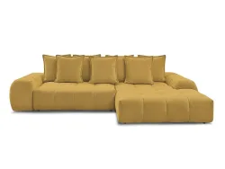 Ecksofa BOBOCHIC EVEREST Stoff chiniert gelb