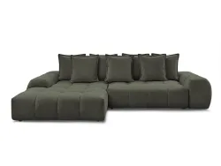 Ecksofa BOBOCHIC EVEREST Stoff chiniert grün