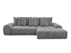 Ecksofa BOBOCHIC EVEREST Stoff chiniert dunkelgrau