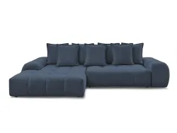 Ecksofa BOBOCHIC EVEREST Stoff chiniert dunkelblau