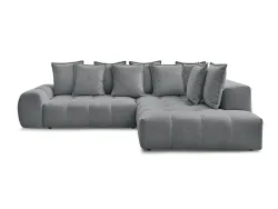 Ecksofa BOBOCHIC EVEREST Stoff chiniert dunkelgrau