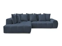 Ecksofa BOBOCHIC EVEREST Stoff chiniert dunkelblau