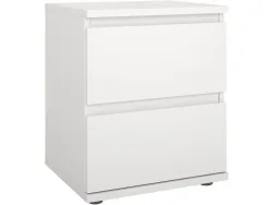 Nachttisch NOVA 2 Schubladen 40.2x34x48.2cm weiss matt