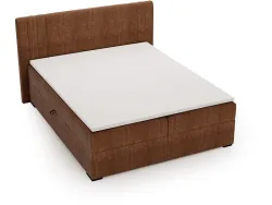 Boxspringbett PARIS orange 140x200cm halbfest
