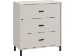 Kommode SALONA 3 Schubladen 40x80x90cm cappuccino eiche