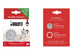 Bialetti - Set: Filter und 3 Dichtungen, 51mm, Chrom