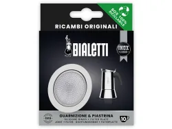 Bialetti - Kaffeekanne Set Dichtung + Filter, 85 mm, Chrom
