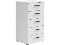 Kommode Multistauraum Weiss , 45/83/40 cm , 5 Schublade(n) 