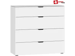 Kommode EVOLUTION 4 Schubladen 43x90x87cm weiss glas