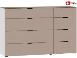 Kommode EVOLUTION 8 Schubladen 43x135x87cm taupe melamin