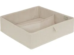 Aufbewahrungsbox LYZIO beige 36x36x10cm