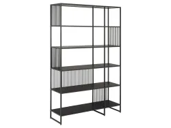 Regal STRINGTON 35x120x185cm metall schwarz