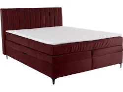 Boxspringbett MAGIC bordeau 160x200cm halbfest