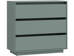 Kommode TAHOE 3 Schubladen 41.4x93.2x85.4cm grün dekor