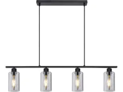 mutoni - Hängeleuchte Hadera Metall  matt 4xE27, One Size, Schwarz