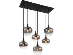 Hängelampe MAXY 86x120cm 6x40W schwarz