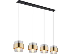 Hängelampe MILEY 110x120cm 4x60W schwarz