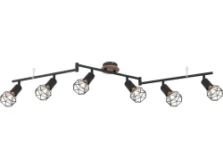 mutoni - Strahler Xara Metall  6xE14, One Size, Schwarz