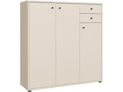Kommode TEMPRA 2 3 Türen 2 Schubladen 34.8x108.8x111.1cm sand dekor