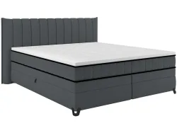 Boxspringbett CARMEN schwarz 160x200cm halbfest