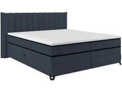 Boxspringbett CARMEN nachtblau 180x200cm halbfest