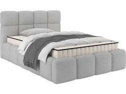 Kastenbett CLOUDY 140x200cm grau