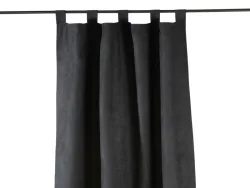 Vorhang MILANO 110x240cm pfote / kräuselband abdunkelnd schwarz