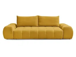 3er Sofa BOBOCHIC EVEREST Stoff mit Textur gelb