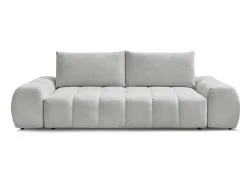 3er Sofa BOBOCHIC EVEREST Stoff chiniert hellgrau
