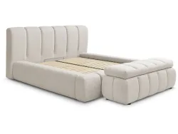 Kastenbett mit Bettkasten BOBOCHIC DENALI 160x200cm stoff beige