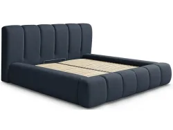 Kastenbett BOBOCHIC DENALI 180x200cm stoff dunkelblau
