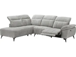 Ecksofa FRANCK Stoff grau