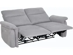 3er Sofa ZEN Stoff grau