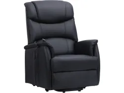 Relaxsessel LUCY 100% Leder schwarz