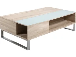 mutoni - Couchtisch Sanders Eiche weiss 110x60x35, One Size, Braun